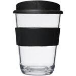Americano® Cortado 300 ml tumbler with grip – Solid black front view