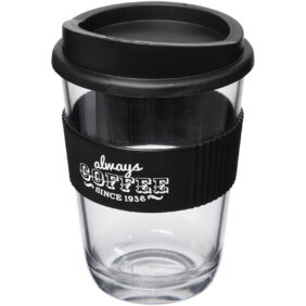 Americano® Cortado 300 ml tumbler with grip – Solid black with logo
