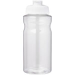 H2O Active® Big Base 1 litre flip lid sport bottle – White front view