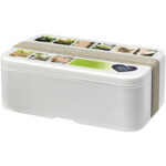 MIYO Renew single layer lunch box – Ivory white with logo