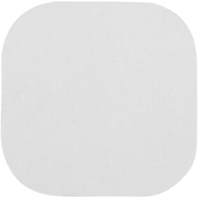 Sticky-Mate® square-shaped recycled sticky notes with rounded corners – White front view