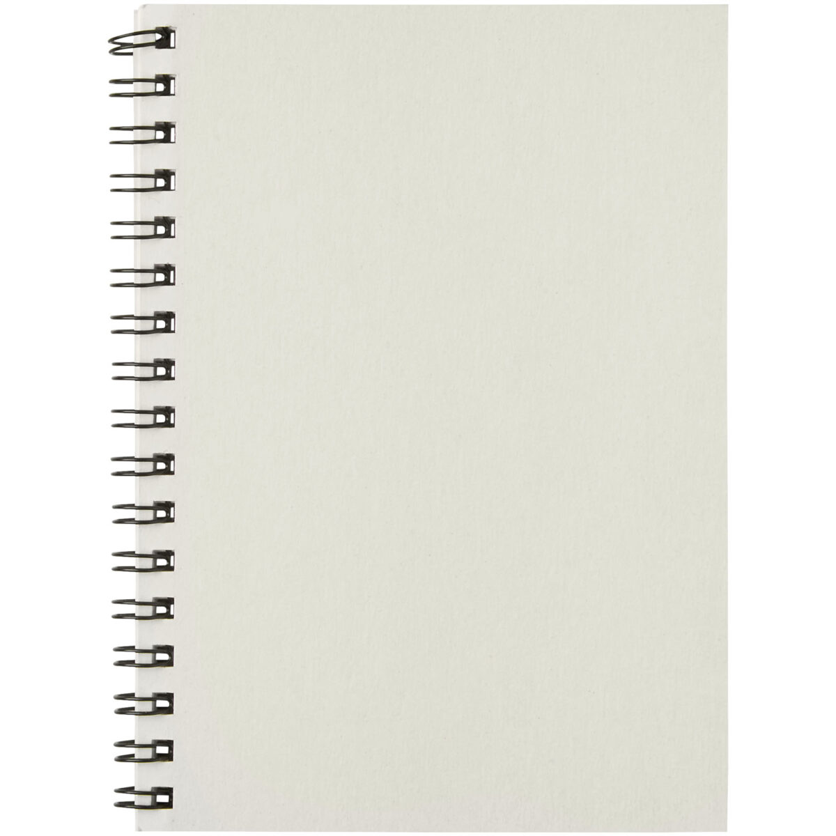 Desk-Mate® A6 colour spiral notebook – Ivory white front view