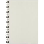 Desk-Mate® A6 colour spiral notebook – Ivory white front view
