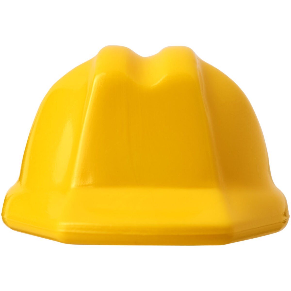 Kolt hard hat-shaped recycled keychain – Yellow front view