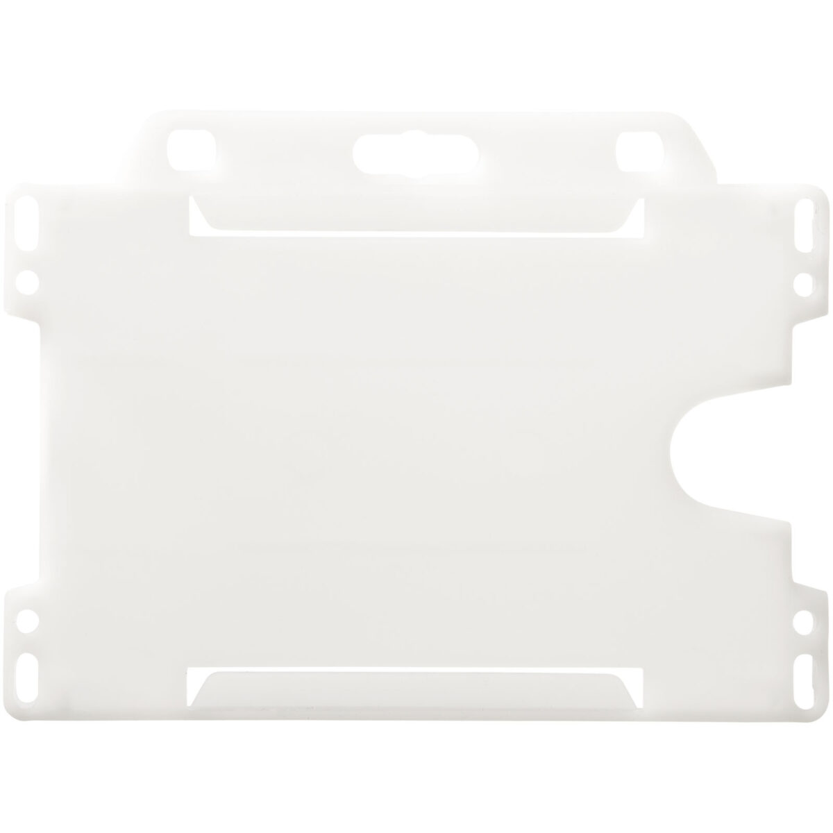 Vega recycled plastic card holder – Frosted clear back view