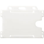 Vega recycled plastic card holder – Frosted clear back view