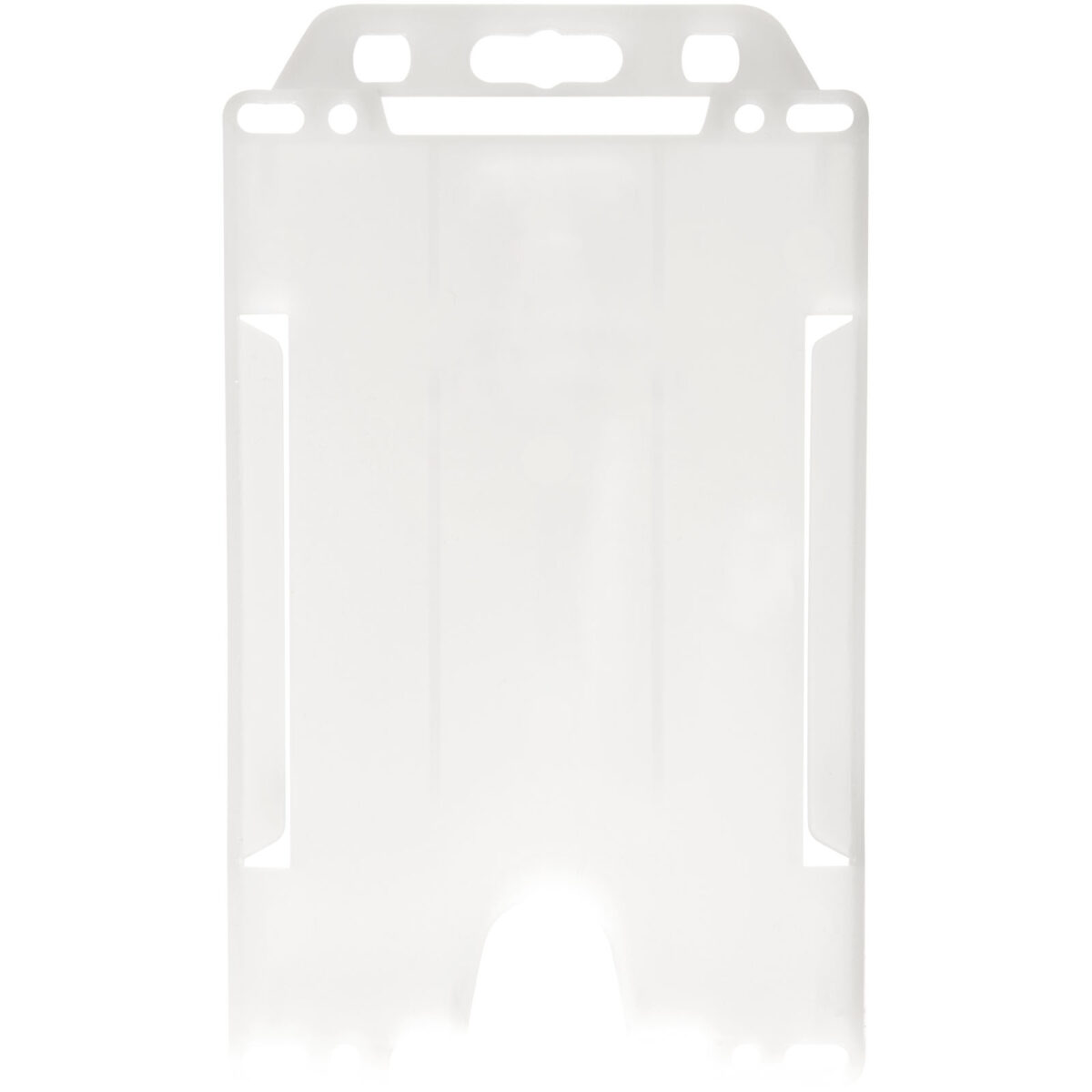 Pierre recycled plastic card holder – Frosted clear back view