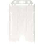 Pierre recycled plastic card holder – Frosted clear back view
