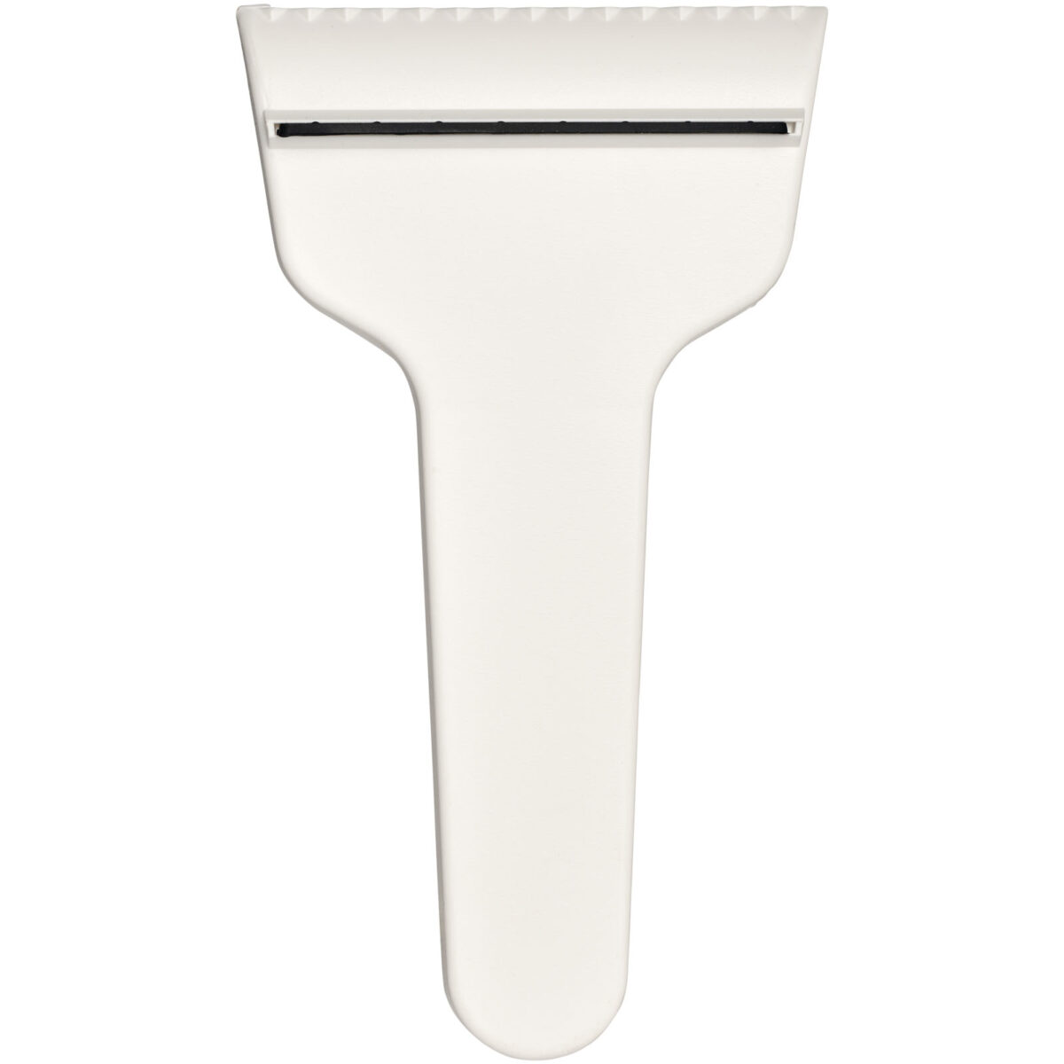 Shiver t-shaped recycled ice scraper – White front view