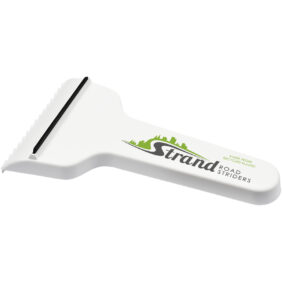 Shiver t-shaped recycled ice scraper – White with logo