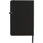 Noir medium notebook – Solid black back view