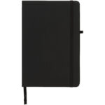 Noir medium notebook – Solid black front view