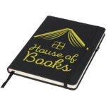 Noir medium notebook – Solid black with logo