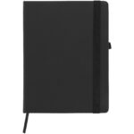 Rivista large notebook – Solid black front view