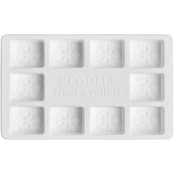 Chill customisable ice cube tray – White front view