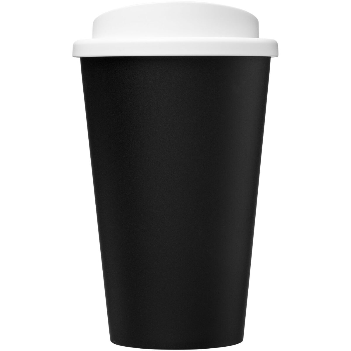 Americano® Eco 350 ml recycled tumbler – Solid black front view