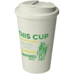 Americano®­­ Renew 350 ml insulated tumbler with spill-proof lid – Ivory white with logo