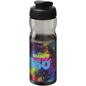 H2O Active® Base Tritan™ 650 ml flip lid sport bottle – Charcoal with logo