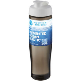 H2O Active® Eco Tempo 700 ml flip lid sport bottle – White with logo