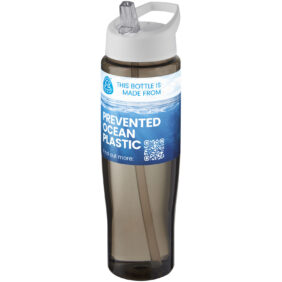 H2O Active® Eco Tempo 700 ml spout lid sport bottle – White with logo