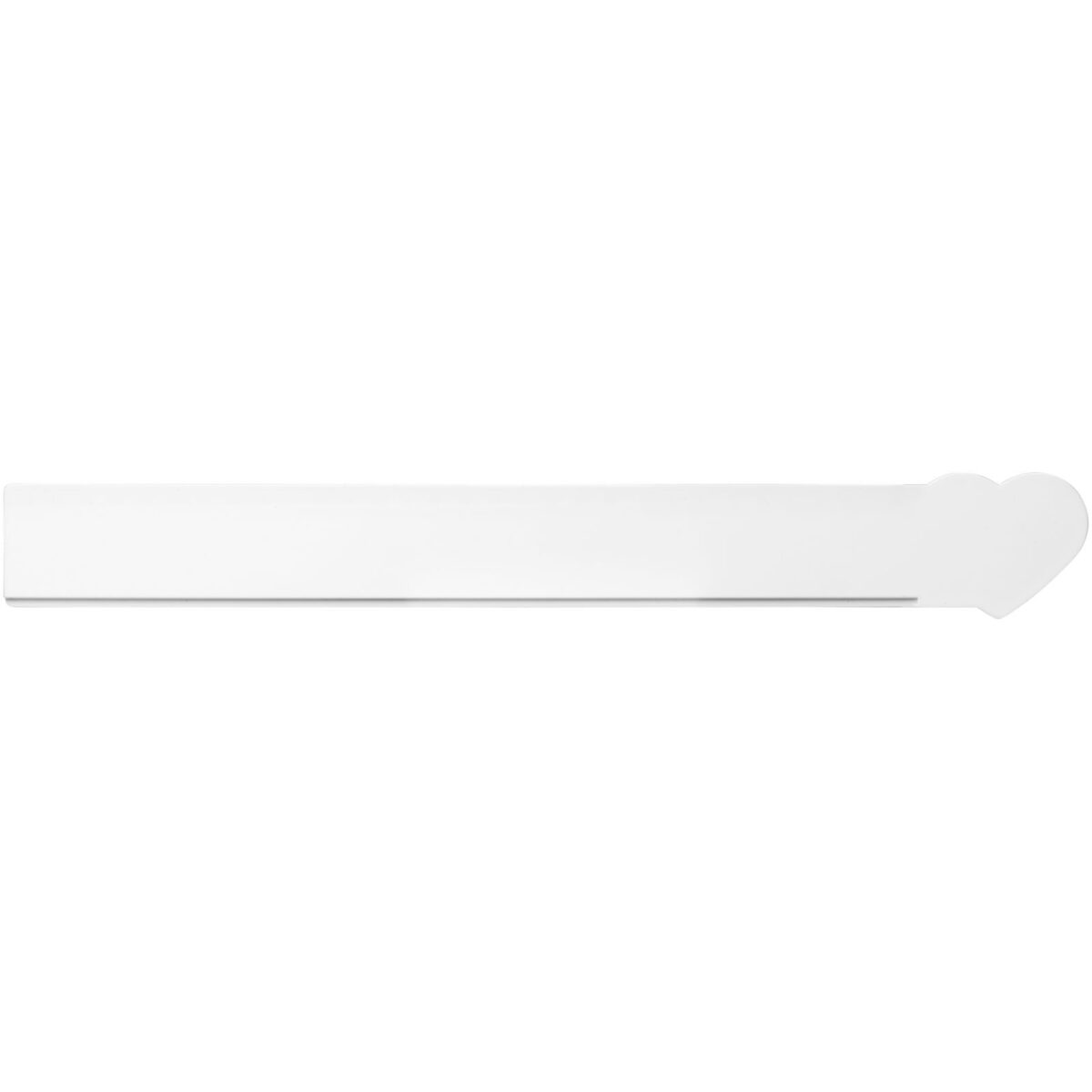 Tait 30cm heart-shaped recycled plastic ruler – White back view
