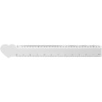 Tait 30cm heart-shaped recycled plastic ruler – White front view
