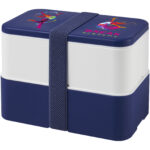 MIYO double layer lunch box – Blue with logo