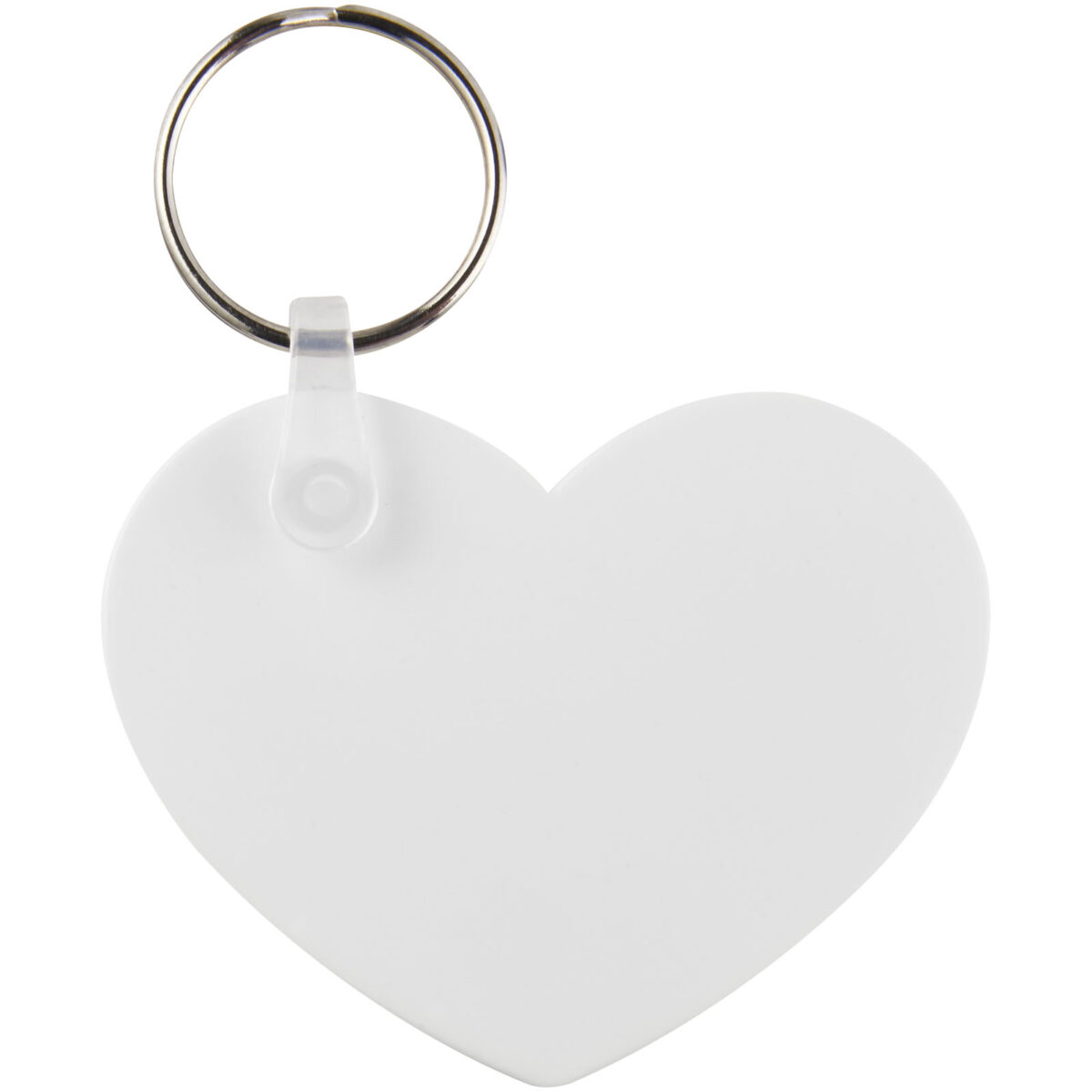 Tait heart-shaped recycled keychain – White front view