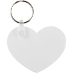 Tait heart-shaped recycled keychain – White front view
