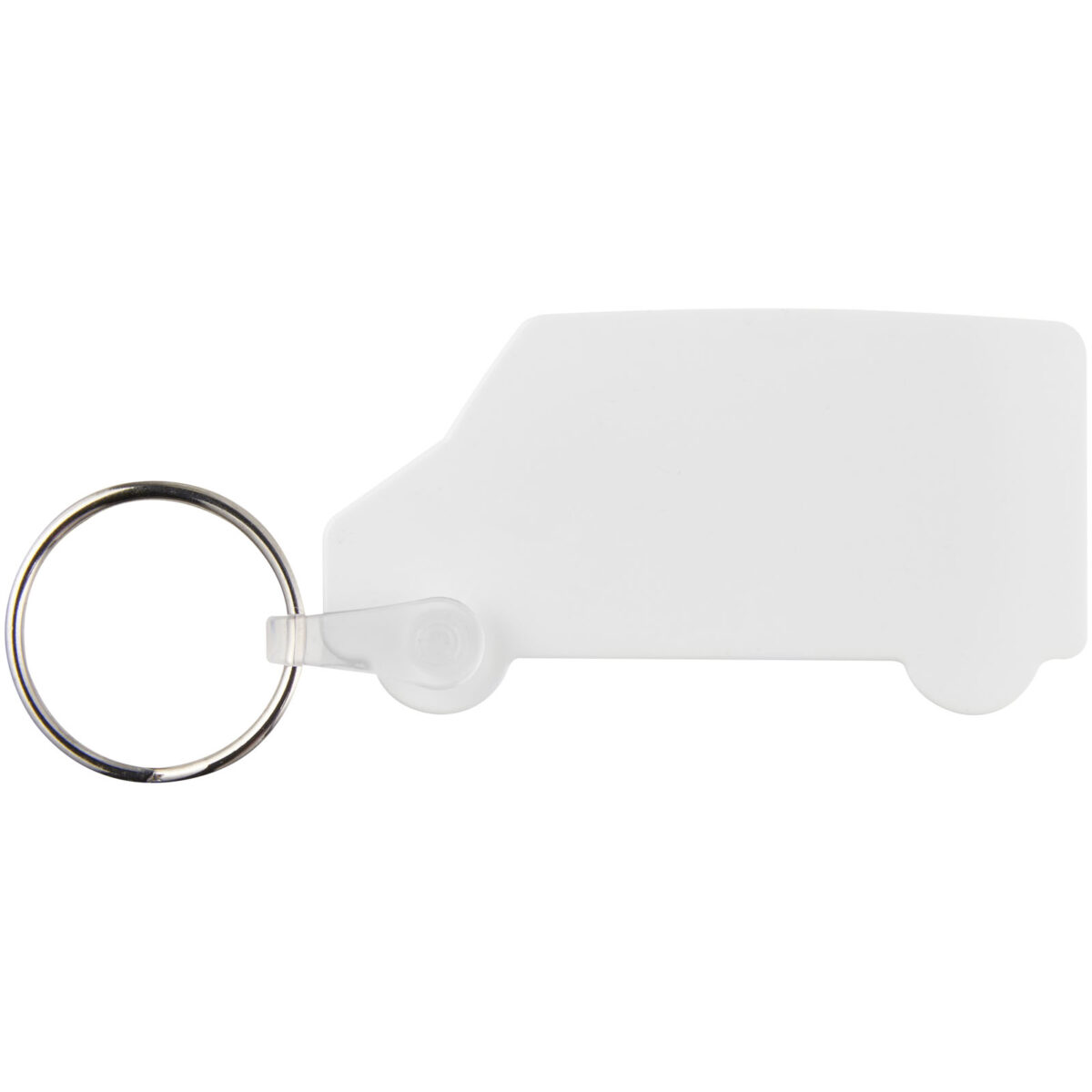 Tait van-shaped recycled keychain – White front view
