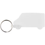 Tait van-shaped recycled keychain – White front view