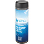 H2O Active® Eco Vibe 850 ml screw cap water bottle – Charcoal with logo