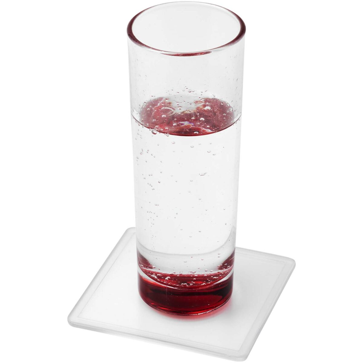 Ellison square plastic coaster with paper insert – Transparent clear extra view