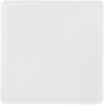 Ellison square plastic coaster with paper insert – Transparent clear front view