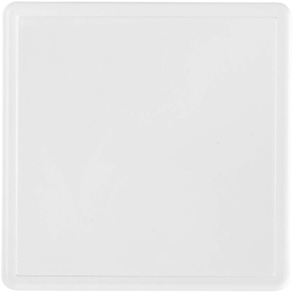 Ellison square plastic coaster with paper insert – Transparent clear front view