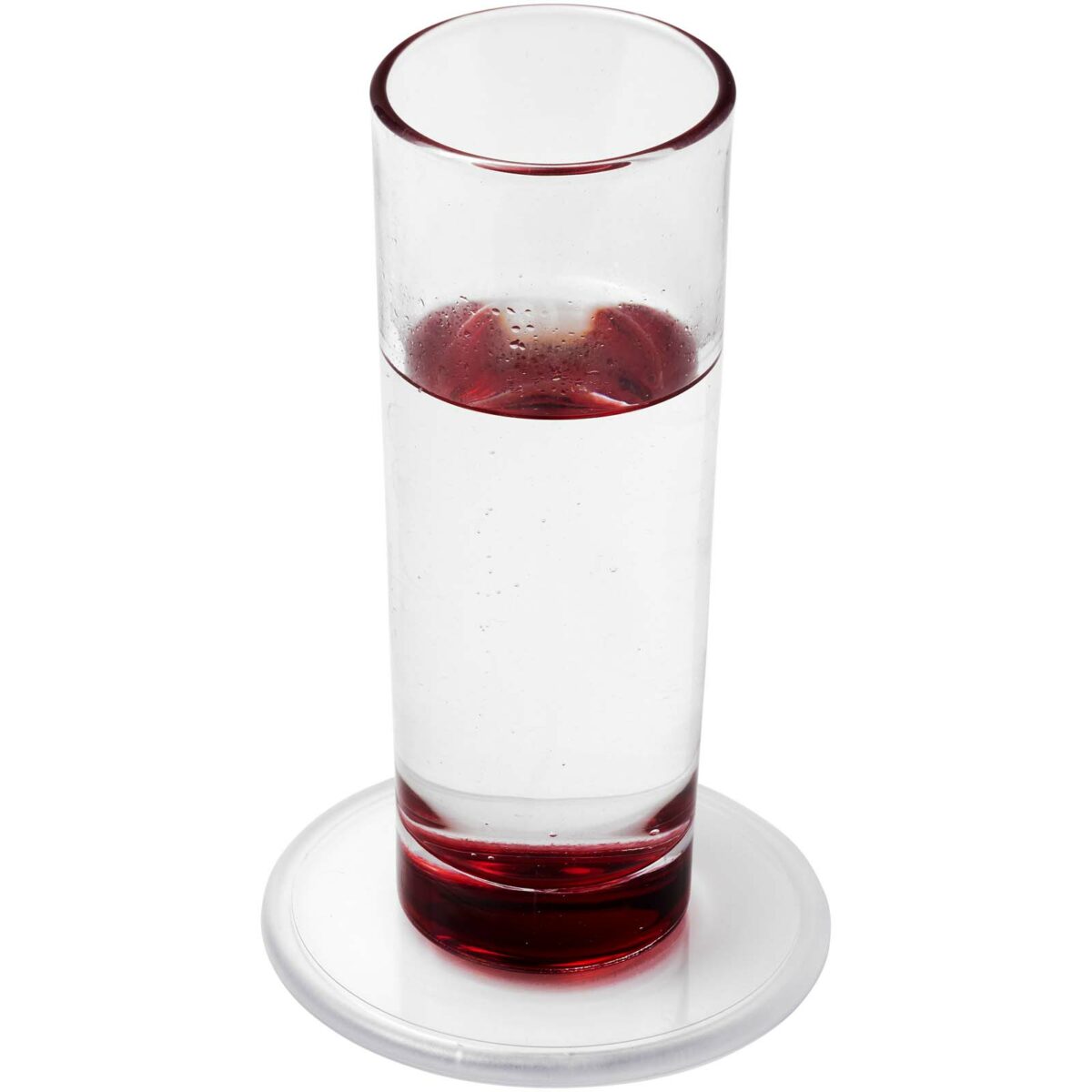 Ellison round plastic coaster with paper insert – Transparent clear extra view