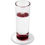 Ellison round plastic coaster with paper insert – Transparent clear extra view