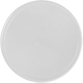 Ellison round plastic coaster with paper insert – Transparent clear front view