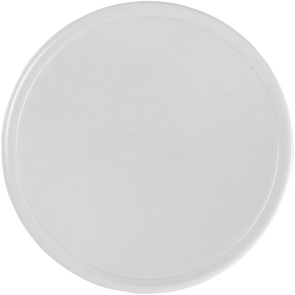 Ellison round plastic coaster with paper insert – Transparent clear front view