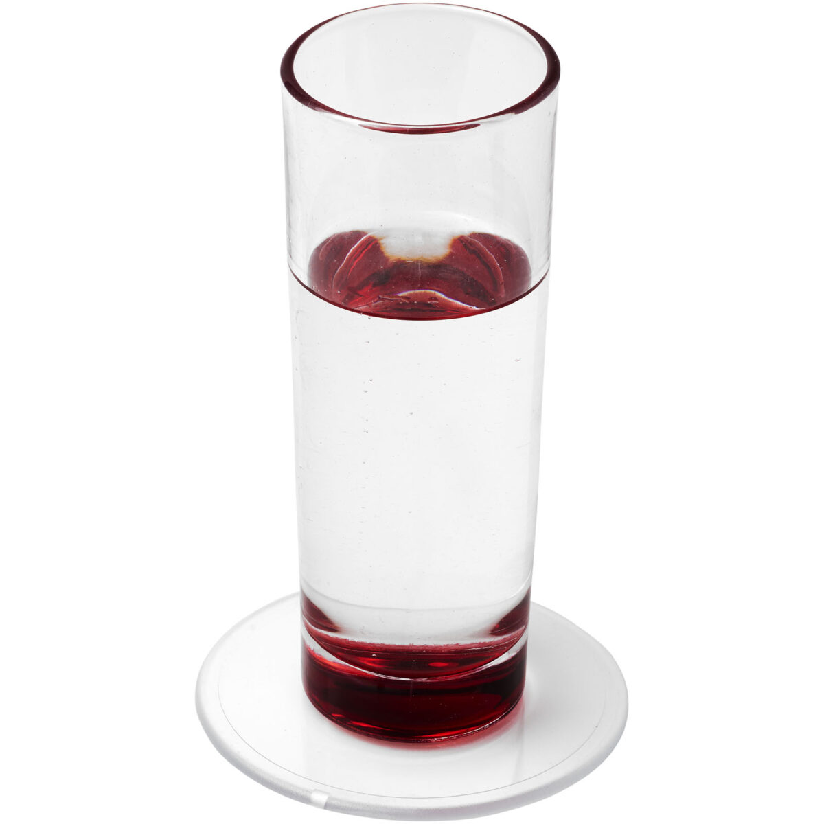 Renzo round plastic coaster – Transparent clear extra view