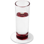 Renzo round plastic coaster – Transparent clear extra view