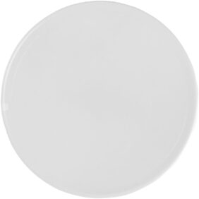 Renzo round plastic coaster – Transparent clear front view