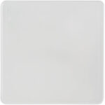 Renzo square plastic coaster – Transparent clear front view