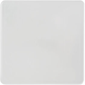 Renzo square plastic coaster – Transparent clear front view