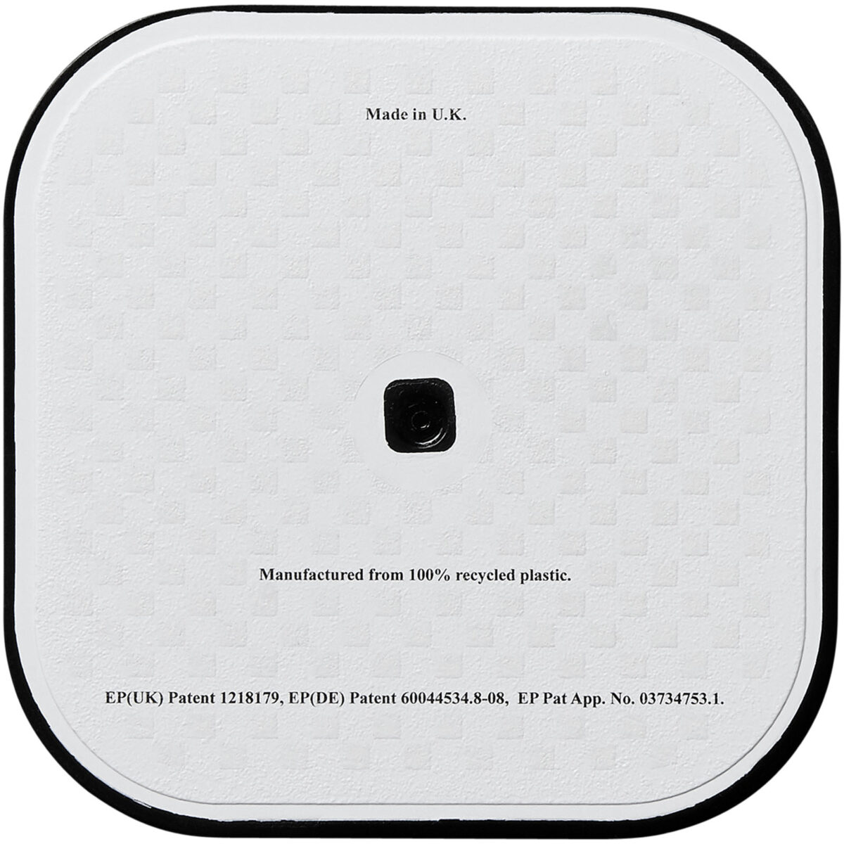 Brite-Mat® square coaster – Solid black back view