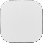 Brite-Mat® square coaster – Solid black front view