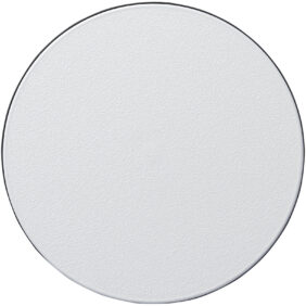 Brite-Mat® round coaster with tyre material – Solid black front view
