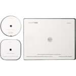 Brite-Mat® mouse mat and coaster set combo 1 – Solid black back view