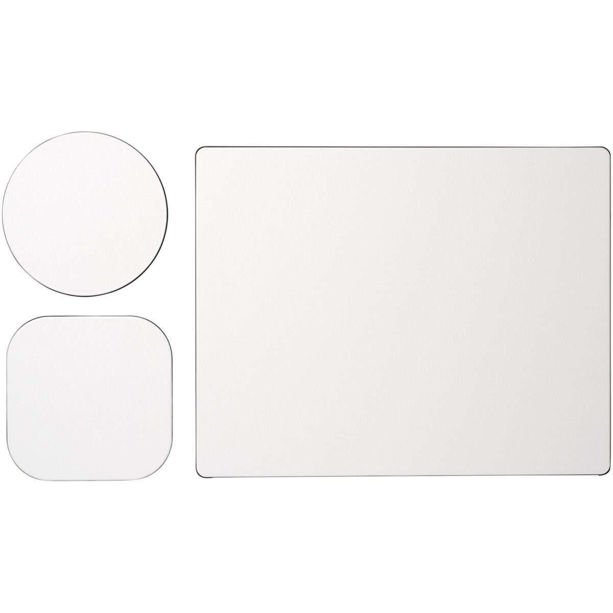 Brite-Mat® mouse mat and coaster set combo 1 – Solid black front view