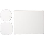 Brite-Mat® mouse mat and coaster set combo 1 – Solid black front view